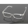2 Pairs Casual Fashion Rectangular Reading Glasses - Stylish Simple Readers Magnification (Clear, 3.00)