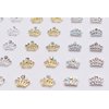 LIFOOST 30Pcs Crown Nail Charms with Rhinestones Gold and Silver Nail Jewelrys for Nail Art 3D Women Nails Big Crown (Style1)