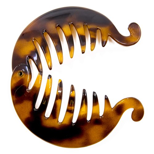 Camila Paris CP2879 3.255 inch French Banana Clip Hair Comb Tokyo Round Girls Ponytail Holder Interlocking Banana Combs For Volume Thick Hair. Fashion Styling Hair Accessories for Women Made in France