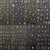 8Sheets Gold Nail Art Stickers Decals Star Moon Sun Nail Sticker 3D Self-Adhesive Outer Space Designs Nails Decals Eyes Snake Nails Art Supplies for Women DIY Manicure Decorations Set