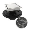 WEBANG 4 Inch Shower Square Drain Brushed Floor Drain with Flange Reversible 2-in-1 Cover Tile Insert Grate Removable SUS304 Stainless Steel CUPC Certified Brushed