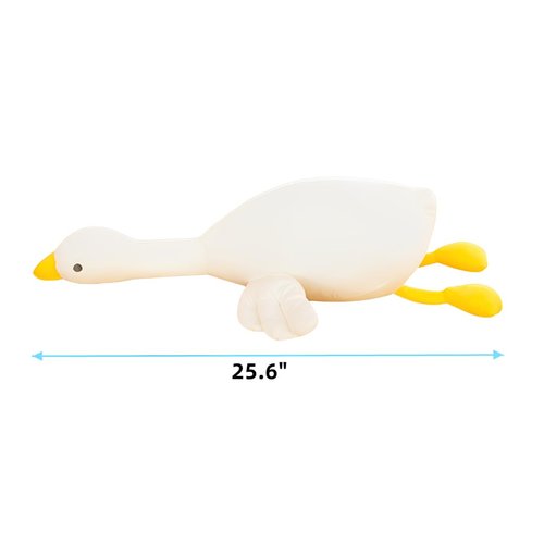 OPHRBU Goose Stuffed Animal Pillow Toy,Cute Giant Goose Plush Duck Stuffed Animal Hugging Pillow,Super Soft Swan Stuffed Animal Sleeping Pillow for Kids and Adults. (White, 25.6)