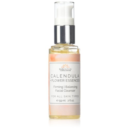 BodyCeuticals Calendula + Flower Essence Firming & Balancing Facial Cleanser |Botanical Hydration & Purification for All Skin Types | Non-Greasy | non-GMO | No Parabens & Sulphates | 2 oz Pump Bottle