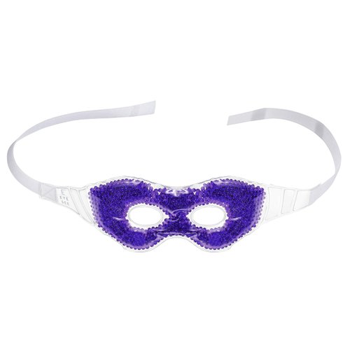Eye See Gel Eye Mask, Purple - Cold Compress Ice Pack with Gel Beads - Microwave Safe for Heat Therapy - Great for Puffy Eyes, Dark Circles, Dry Eyes, Soothing Headaches