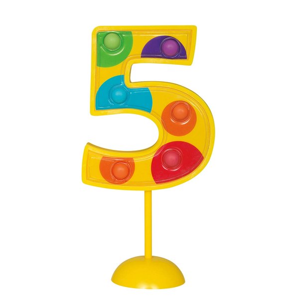 Vibrant Light-Up Accessory Green Flashing Number "5" Decoration - 6.75" (1 Pc.) - Perfect for Any Memorable Moment