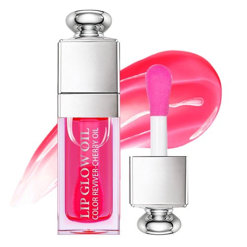 Unyoke Hydrating Lip Glow Oil, Lip Oil Gloss Transparent Toot Tinted Nourishing Long Lasting Repa...