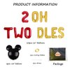 Oh Twodles Birthday Balloons, Red Oh Twodles Balloon Birthday Banner Mickey Mouse Party Supplies Number 2 Balloon for 2nd Second Boy Michkey Mouse Birthday Party Decoration 13PCS Kit of Geloar (Red)