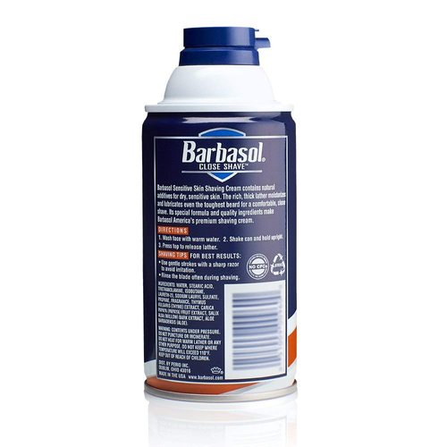 Barbasol Thick & Rich Shaving Cream, Sensitive Skin 10 oz ( Pack of 2)
