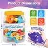 CZTCDP ABC Dinosaur Learning Toys for Toddlers Double-Sided Dinosaurs Matching Game Fine Motor Skills Sensory Toy,13PCS Montessori Preschool Educational Toy Gift for 3+Years Old Boys and Girls