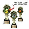 9” Custom Trophy with Engraved Plate - Upload Your Logo or Choose from Sports, Academic, Scholastic, Funny and More! - Customize Now!