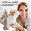 INLOMEM Cat Memorial Gifts, Cat Memorial Gifts for Loss of Cat, Pet Cat Remembrance Gifts, Cat Loss Sympathy Gift, Collectible Hand-Painted Cat Angel Figurine Statue for Cat Lovers (Granite)