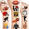 90 PCS American Football Temporary Tattoos Theme Birthday Party Decorations Supplies Favors Decor Soccer Sport Rugby Cheerleaders Tattoo Stickers Gifts for Games Kids Girls Boys School Prizes Carnival