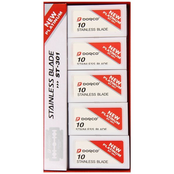 Dorco ST301 Platinum Extra Double Edge Razor Blades - 100 Count