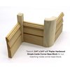 3/4" x 2 1/4" x 6" Poplar (Paint Grade) Outside Radius Corner Base Block Bullnose - Fits 3/4" Radius, Trim Molding (10)
