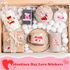 WhatSign Valentines Day Stickers 100Pcs Valentines Love Stickers Scrapbook Stickers Supplies Waterbottle Laptop Decals Scrapbooking Valentines Accessories Crafts Stickers for Kids Girls Teens Adults