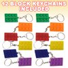 ArtCreativity Building Block Keychains, Set of 12, Fun Key Chains for Backpack, Purse, Luggage, or Pocket Book, Birthday Party Favors, Carnival Party Favors for Kids, Great Giveaways
