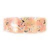 Pink Cream Black barrette plastic marbled rectangle hair clip accessory 3.75 inches long over the curve