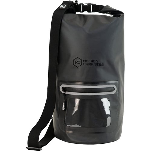 Mission Darkness Dry Shield Faraday Tote 15L // Waterproof Dry Bag for Electronic Device Security & Transport // Signal Blocking, Anti-Tracking, EMP & CME Shield, Data Privacy for Mobile Devices