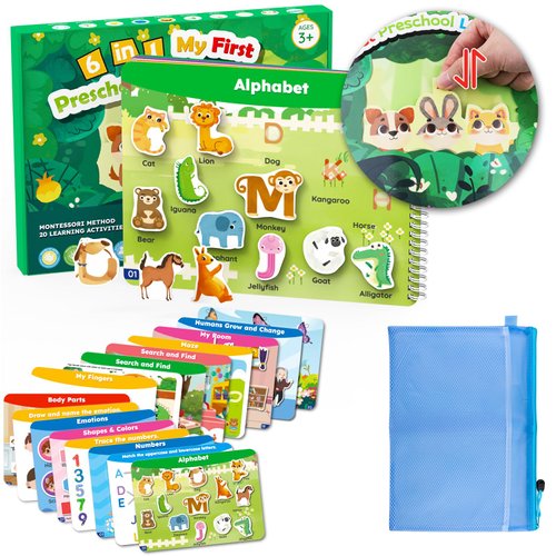 Foayex Toddler Learning Toys for Toddlers Books Montessori Toys for 3 4 5 Year Old,Educational Letter Preschool Fun Doodle Coloring Workbook for Homeschooling,Gifts for Girls Boys Stocking Stuffers