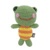 Dog Teeth Cleaning Cotton Crochet Squeaky Dog Toy for Small Dog - Froggy Frog