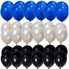 Blue and Black Balloons, Black Silver and Blue Balloon, 135PCS Dark Blue and Black Latex Balloons Wreath Set for Birthday Decoration Wedding Graduation Party Holiday Party Decoration Baby Shower