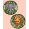 xo, Fetti Jungle Foil Paper Plates - 24 pk, 9" | Safari Theme Party Decorations, Zoo Animal Birthday Party Supplies, Baby Shower Favors