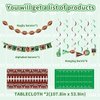Football Party Supplies Set, 10Pcs Football-Themed Party Decorations Disposable Football Party Hanging Swirl Banners Tablecloth Perfect for Sports Theme Birthday Parties Game Day Tailgate Celebrations