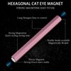 C12rtive Cat Eye Magnet Tool,Professional Double-Ended Hexagon Strong Nail Magnet Stick for Cat Eye Gel Nail Polish,Suitable for Personal DIY, Nail Studio or Nail Salon(Pink)