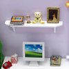 Dollhouse White Wall Shelf, Scale Miniature Dollhouse Accessories, Doll House Storage Wall Shelf for Kitchen Scene White Dolls and Accessories Dollhouse Décor (1:12)