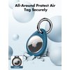 UNBREAKcable Apple AirTag Holder - 4 Pack [Fit Tightly Design] [Easy to Install] [Hold Air Tag Securely] Waterproof TPU Shell Protective Case with All Metal Keychain Key Ring Clip