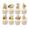 48 Pcs Classic Winnie Cupcake Toppers Cake Topper Cute Pooh Baby Shower Decorations Adorable For Bee Bear Themed Party Decor Welcome Baby First Birthday Supplies