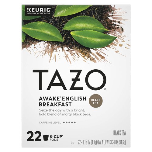 TAZO K-Cups, Bold Traditional Breakfast-Style Black Tea for Health and Wellness, 22 Pods