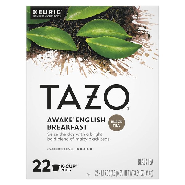 TAZO K-Cups, Bold Traditional Breakfast-Style Black Tea for Health and Wellness, 22 Pods