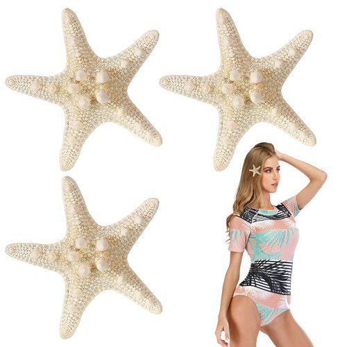 3Pcs Starfish Hair Clip Shell Crafts Ocean Style Beach Hairpin Mermaid Hairpin Women Girls Popular Hairpin Hair Accessories