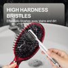 Jurrissa Hair Brush Cleaning Tool Comb Cleaning Brush Hair brush Cleaner Comb,2-in-1 Hair Brush Cleaning Tool,Portable Comb Hair Brush Remover Rake for Removing Hair Dust,Home and Salon Use(White)
