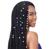 Snoghmil 1605pcs Hair Braid Kit Including 600pcs 9x6mm Glitter Pony Beads, 1000pcs Elastic Rubber Bands, and 5pcs Quick Beaders