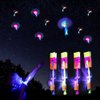 60pcs Led Arrow Helicopter Flying Toy Party Fun Gift Elastic Slingshot Flying Copters Birthdays Summer Day Party Favors Outdoor Game for Kids