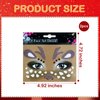 HIFANMM Christmas Fake Tattoos Glitter Xmas Reindeer Face Temporary Tattoos Cute Animal Deer Face Jewels Tattoo Stickers for Adults Kids Christmas New Year Eye Makeup Kit for Face Decor Supplies 2Pcs