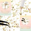 2000 Pieces Flat Back Gems Rhinestones 6 Sizes (1.5-6 Mm) Round Crystal Rhinestones with Pick up Tweezer and Rhinestones Picking Pen for Crafts Nail Clothes Shoes Bags DIY Art(Metallic Sunshine)