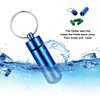 12 Pieces Portable Pill Case First Aid Pill Container Mini Pill Container Waterproof Aluminum Keychain Pill Case Keychain for Medications, Vitamins and Supplements (Colorful)