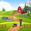 54 Pcs Play Farm Feed Food Accessories Toy Set Mini Educational Playset Feed Set, Includes Plastic Hay Bale Straw Heap Vegetable Planting Scene Tools Educational Gift Cake Toppers for Kids Toddlers