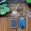 Lewisia Solar Air Pump Kit Hydroponic Pump Solar Battery with Air Hoses and Bubble Stones 3 Working Modes Pond Aerator Bubble Oxygenator 1.5W