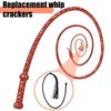 Shappy 10 Pieces Replacement Whip Crackers Black Whip Nylon Rope for Horse Bullwhip Stock Whip, 11.8 Inch