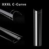 240pcs Extra Long Clear Half Cover False Nails Tips,3XL 12 Sizes C Curve French Acrylic False Nail Tips with Box for Nail Salon and Home DIY