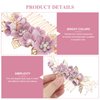 iplusmile Wedding Hair Comb, Pearl Flower Bride Hair Clip Accessories, Hair Side Comb Clips for Bride Bridesmaid Women Girls, Purple