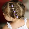 YISSION 20Pcs Mini Flower Hair Clips Cute Rhinestone Hair Pins Small Decorative Hair Clips Wedding Hair Barrettes Purple Flower Hair Clips Bridal Hair Accessories for Girls Women (4 Flower Pattern)