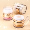 Kyannkara Glitter Body Highlighter Powder Body Shimmer Sparkle Face Highlighter Powder for Face Eyes Body Glow Makeup With sponge head（ Golden）