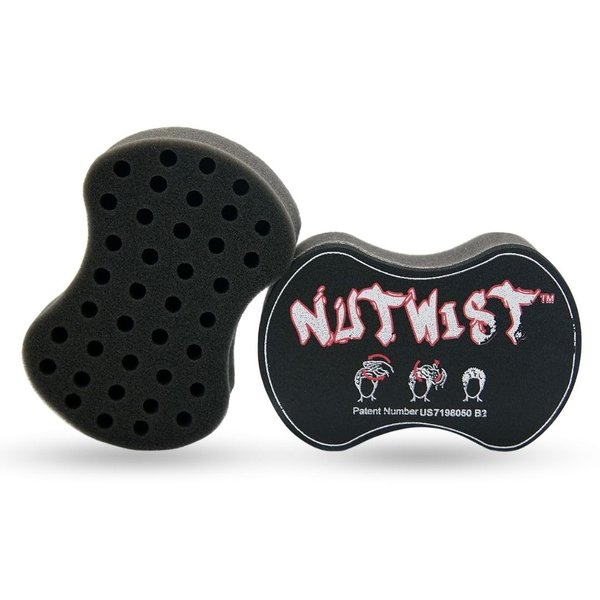 Nudred Hair Sponge for Black Men and Women, Hair Twisting Sponge, Barber Curling Care Tool, Brushes for Curling Afro Style Dreads, Curls, Coils & Twists, Curl Sponge Brush with Small Holes, Black