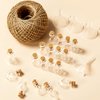 Geiserailie 50 Pieces Small Tiny Glass Spell Jars Bottle with Cork Stopper Mini Wishing Bottles with Eye Screws Funnel and Rope Cork Clear Glass Bottle for DIY Crafts Bead