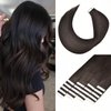 Senmy Tape in Extensions Human Hair 16inch Natural Black Tape in Hair Extensions Real Human Hair 40g/Pack Silky Straight Tape in Human Hair For Black Women (#1B Natural Black, 16 Inch)